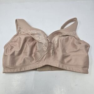 Glamorise 36F 1003 Full Figure Magic Lift Wireless Minimizer Bra Beige